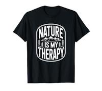 Nature is My Therapy Hiking Camping Mountain Adventure T-Shirt