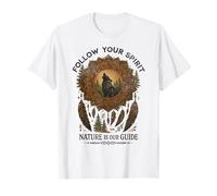 Nature Is Our Guide Wolf Mandala Outdoors Adventure T-Shirt