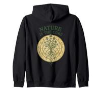Nature Is The Cure Tree of Life Botanical Roots Zip Hoodie