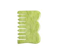 Nature Jade Massage Comb Gua Sha Board, Spa Acupuncture Head Care Massager, Green Jade Comb Head Massager Beauty Tools 1pc