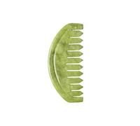 Nature Jade Massage Comb Gua Sha Board, Spa Acupuncture Head Care Massager, Green Jade Comb Head Massager Beauty Tools 1pc