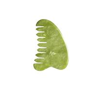 Nature Jade Massage Comb Gua Sha Board, Spa Acupuncture Head Care Massager, Green Jade Comb Head Massager Beauty Tools 1pc
