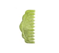 Nature Jade Massage Comb Gua Sha Board, Spa Acupuncture Head Care Massager, Green Jade Comb Head Massager Beauty Tools 1pc