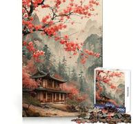 Nature Japanese House 1000 Piece Jigsaw Puzzles for Adults Jigsaw Brain Play Relax Mind Sharp Edge Premium Gift (38x52cm)