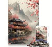 Nature Japanese House 1000 Piece Jigsaw Puzzles for Adults Jigsaw Brain Play Relax Mind Sharp Edge Premium Gift (38x26cm)