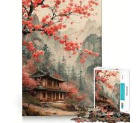 Nature Japanese House 1000 Piece Jigsaw Puzzles for Adults Jigsaw Brain Play Relax Mind Sharp Edge Premium Gift (38x52cm)
