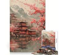 Nature Japanese House 1000 Piece Jigsaw Puzzles for Adults Jigsaw Brain Skill Warm Time Exact Edge (38x52cm)