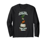 Nature Journaling Leave Only Footprints Take Only Notes Long Sleeve T-Shirt