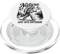 Nature Just Hits Different - Funny Raccoon Hiking Lover PopSockets PopGrip for MagSafe