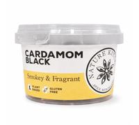 Nature Kitchen Black Cardamom Pods 35g Smoky Whole Spice in Airtight Stackable Pot, Gluten Free Vegan Seasoning for Curries Chai Rice Stews Baking and Gourmet Cooking