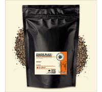 Nature Kitchen Coarse Ground Black Pepper, 500g Premium Cracked Pepper for Cooking and Seasoning, Gluten Free, Vegan, Bold Pungent Spice for Steaks, Rubs, Marinades and Finishing Dishes