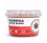 Nature Kitchen Harissa Spice Blend 60g, Premium North African Seasoning with Herbs Spices Salt Peppers, Gluten Free Vegan, Smoky Hot Flavour for BBQ Marinades Sauces Roasting and Everyday Cooking