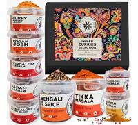 Nature Kitchen Indian Curry Powder Masala Gourmet Spice Seasoning Selection Mix Gift Set Kit. 9x Gluten-Free Herbs and Spices For Cooking Recipes. Including Blends For Vindaloo, Korma and More