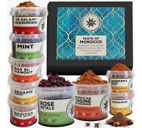 Nature Kitchen Moroccan Spice Gift Set | 9X Gluten-Free Herbs & Spices | Harissa, Shawarma, Tagine, Mint | Cooking, Curry, Marinades
