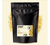 Nature Kitchen Mustard Powder, 500g Premium Ground Yellow Mustard for Cooking and Baking, Gluten Free, Vegan, Sharp Tangy Spice for Sauces, Rubs, Marinades and Everyday Seasoning