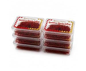 Nature Kitchen Saffron Threads, 6 x 1g Premium Spanish La Mancha Saffron for Cooking, Gluten Free, Vegan, Intense Aromatic Spice for Paella, Rice, Desserts and Luxury Cuisine