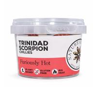 Nature Kitchen Trinidad Scorpion Chilli Whole 10g, Premium Extra Hot Chilli Spice, Gluten Free, Vegan Seasoning for Cooking, Refilling Spice Pots, Grinders and Extreme Heat Recipes