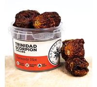 Nature Kitchen Trinidad Scorpion Chilli Whole 6g, Premium Extra Hot Chilli Spice, Gluten Free, Vegan Seasoning for Cooking, Refilling Spice Pots, Grinders and Extreme Heat Recipes
