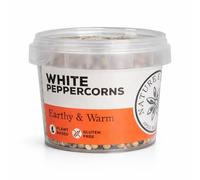 Nature Kitchen White Peppercorn Whole 80g Pot Aromatic Spice, Gluten Free, Vegan Friendly, Smooth Sharp Heat for Marinades, Sauces, Frying, Baking, Grilling and Everyday Cooking