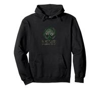 Nature Knows Best Tree of Life Eco Wisdom Logo Pullover Hoodie, Adult Unisex, Black, XL
