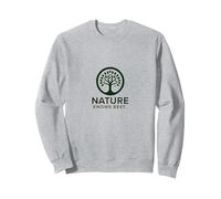 Nature Knows Best Tree of Life Eco Wisdom Logo Sweatshirt, Adult Unisex, Heather Grey, XL