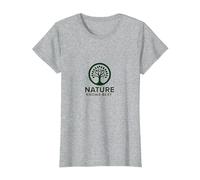 Nature Knows Best Tree of Life Eco Wisdom Logo T-Shirt, Women, Heather Grey, XS