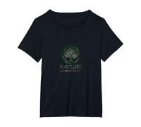 Nature Knows Best Tree of Life Eco Wisdom Logo T-Shirt, Women's Plus, Black, 6X