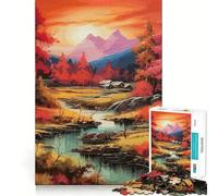 Nature Landscape Art Jigsaw Puzzles for Adults 1000 Piece Reason Skill Toy Anxiety Relief Exact Cut Elegant Gift (38x52cm)
