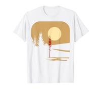 Nature Landscape Beautiful Abstract Wilderness Lonely Trees Value Graphic T-Shirt, Men, White, L
