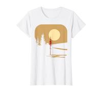 Nature Landscape Beautiful Abstract Wilderness Lonely Trees Value Graphic T-Shirt, Women, White, XS