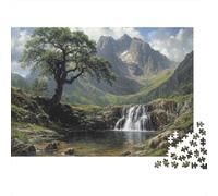 Nature Landscape Waterfall 1000 Piece Jigsaw Puzzle for Adults Paper Material Scenic Art Puzzle Home Relaxation 38x26cm/1000pcs