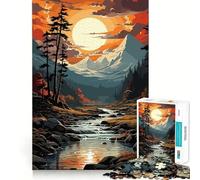 Nature Landscapes 1000 Pieces Jigsaw Puzzles for Teenagers Wise Think Toy Calm Fun Clear Cut Art Collectible (38x52cm)