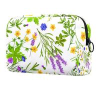 Nature Leave Flower Branch Cosmetic Bag for Women, Travel Toiletries Bags Large Makeup Handy Pouch Organiser Bag with Zipper