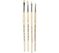 Nature Line Hog Bristle Brushes, size 00-1-2-4 , Short handles., 4asstd
