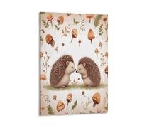Nature Lovely Hedgehog Lovers Canvas Wall Art on Canvas Prints Artwork Exquisite Decor Artwork Hang Wall Picture Hangable Decor Painting Picture Printed Poster Art for Home Decor 24x36inch(60x90cm)