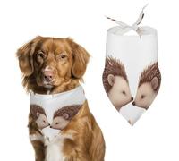 Nature Lovely Hedgehog Lovers Dog Bandana Triangle Pet Bandanas Adjustable Pet Scarf Breathable Comfort Dog Scarf Cute Soft Puppy Scarfs Washable Daily Handkerchief Cats Scarves