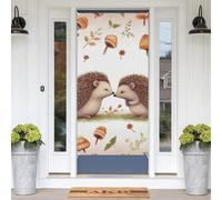 Nature Lovely Hedgehog Lovers Door Banners for Front Doors, Spring Summer Decorative Door Cover Welcome Porch Banner Decoration Hanging Wall Background for Party Supplies Indoor Outdoor Home Decor