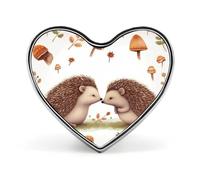 Nature Lovely Hedgehog Lovers Lapel Pin Heart Enamel Pins Funny Brooch Pin Cute Backpack Pins Fashion Jewelry Accessories for Backpacks, Hats, Bags, Adults