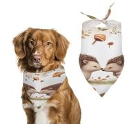Nature Lovely Hedgehog Lovers Pet Scarf for Boy and Girl,Holiday Christmas Bandanas Adjustable Pet Scarf Cat Bandana Triangle Dog Bib for Dog Birthday Party Supplies