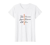 Nature Lover Hiker Creed Take Memories Leave Footprints Value Graphic T-Shirt, Women, White, XL