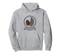Nature Lover Naturalist Society Pine Cone Fern Hiking Pullover Hoodie