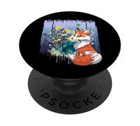 Nature Lovers Women Girls Child Foxes Fox Forest PopSockets Adhesive PopGrip