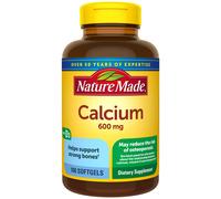 Nature Made Calcium 600 mg with Vitamin D3 Dietary Supplement for Bone Support 100 Softgels