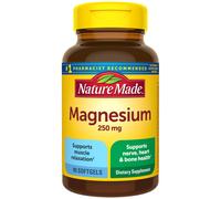 Nature Made Magnesium 250 mg Magnesium Supplement for Muscle Heart Bone and Nerve Support 90 Softgels 90 Day Supply