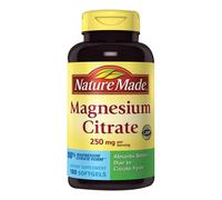 Nature Made Magnesium Citrate 250 mg Dietary Supplement (Netcount 180 Soft Gels) 180Count
