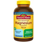 Nature Made Magnesium Glycinate 200 mg per serving Magnesium Supplement for Muscle Heart Nerve and Bone Support 180 Magnesium Bisglycinate Ca