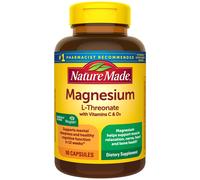 Nature Made Magnesium L-Threonate with Vitamin C & Vitamin D3 Provides 130 mg of Magnesium from 1800 mg Magnesium L Threonate Cognitive Support