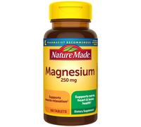 Nature Made Magnesium Oxide 250 mg Magnesium Supplement for Muscle Heart Bone and Nerve Health Support 100 Tablets 100 Day Supply