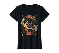 Nature Magic Cresent Moon Pentacle Value Graphic T-Shirt, Women, Black, S