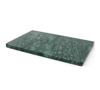 Nature Marble Cutting Board - 12 * 8 Inch Polished Stone Cutting Board Countertop, Stone Charcuterie Tray with Non-Slip Base for Kitchen, Gift for Grill Masters, Baking Lover and Home Chefs (Green)